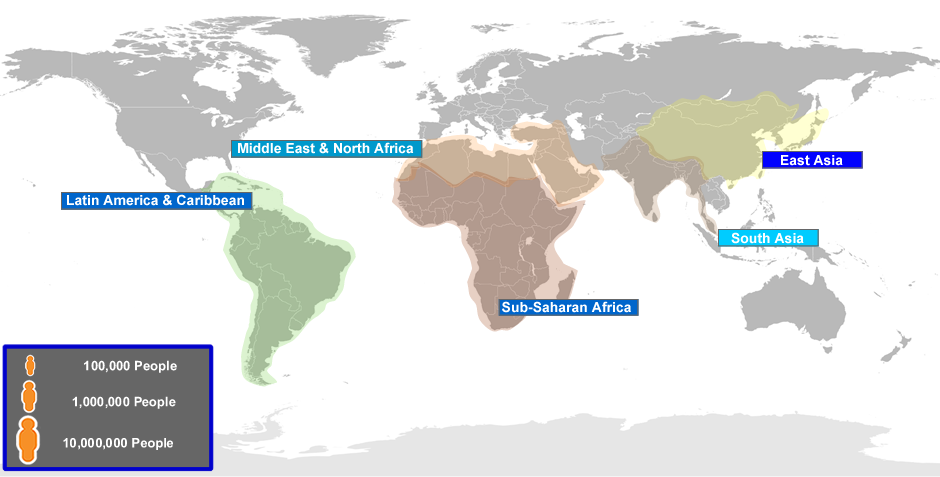 world map with hot links